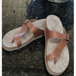 Mephisto Helen Buckle Detail Leather Sandals